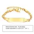 thumbnail image 2 of DAYEH Personalized Name ID Bracelet, Stainless Steel Curb Chain with Crown, Hypoallergenic, 2 of 4