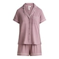 thumbnail image 5 of Joyspun Women's Dreamy Soft Collection Notch Collar Top and Shorts Pajama Set, 2-Piece, Sizes XS-3X, 5 of 5