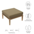 thumbnail image 6 of Modway Clearwater Outdoor Patio Teak Wood Ottoman in Gray Light Brown, 6 of 7