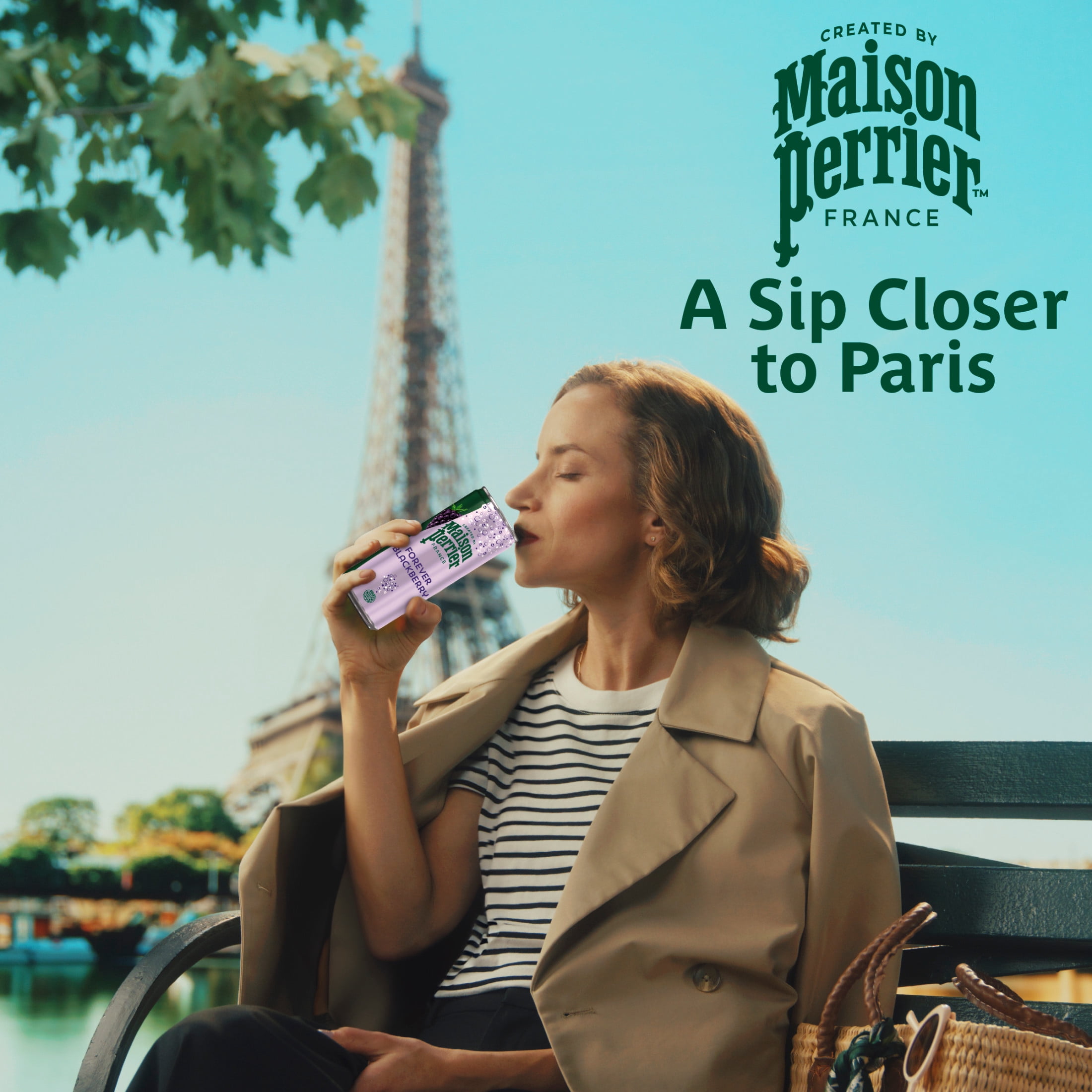 Maison Perrier Forever Blackberry Sparkling Water, 11.15 fl oz, 24 Pack Cans (3 Pack of 8)