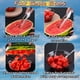 thumbnail image 2 of Cortador de sandía, cortador de sandía cortada en cubos, cuchillo, cortador de melón para útiles utensilios de cocina frescos (viene con 2 tenedores de fruta), 2 of 4