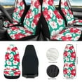 thumbnail image 2 of Yuyamidu Hibiscus Front Car Seat Covers Full Set of 12 Flower Steering Wheel Cover Seatbelt Strap Pads Armrest Pad Trash Can Mount Phone Pocket Cup Holders Rearview Mirror Cover Keychain, 2 of 7