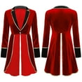 thumbnail image 5 of Eandarui Women Halloween Velvet Swallow-Tailed Coat Victorian Tailcoat Jacket Cosplay Red XL, 5 of 7