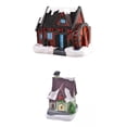 thumbnail image 1 of blueskypet 2 piezas pequeña casa iluminada estatua pueblo para decoración de vacaciones mesa de regalo EstiloM perfecl Casa de miniaturas, 1 of 8