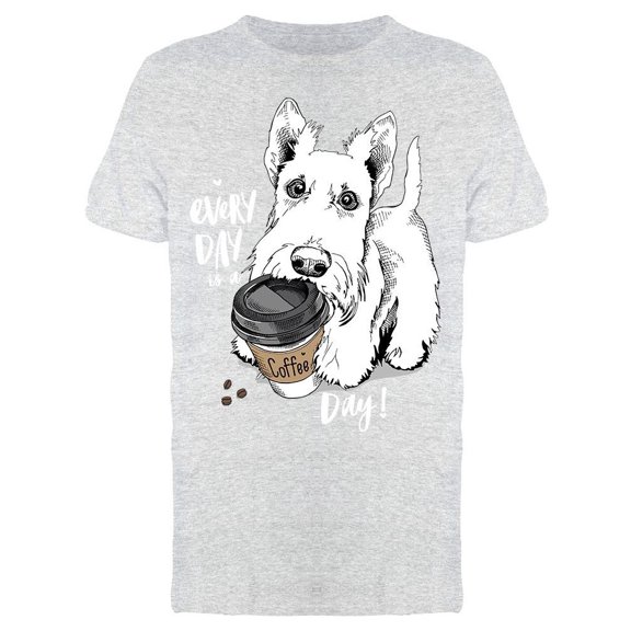 Scottish Terrier Puppy Coffee Tee Men's -Image by Shutterstock
