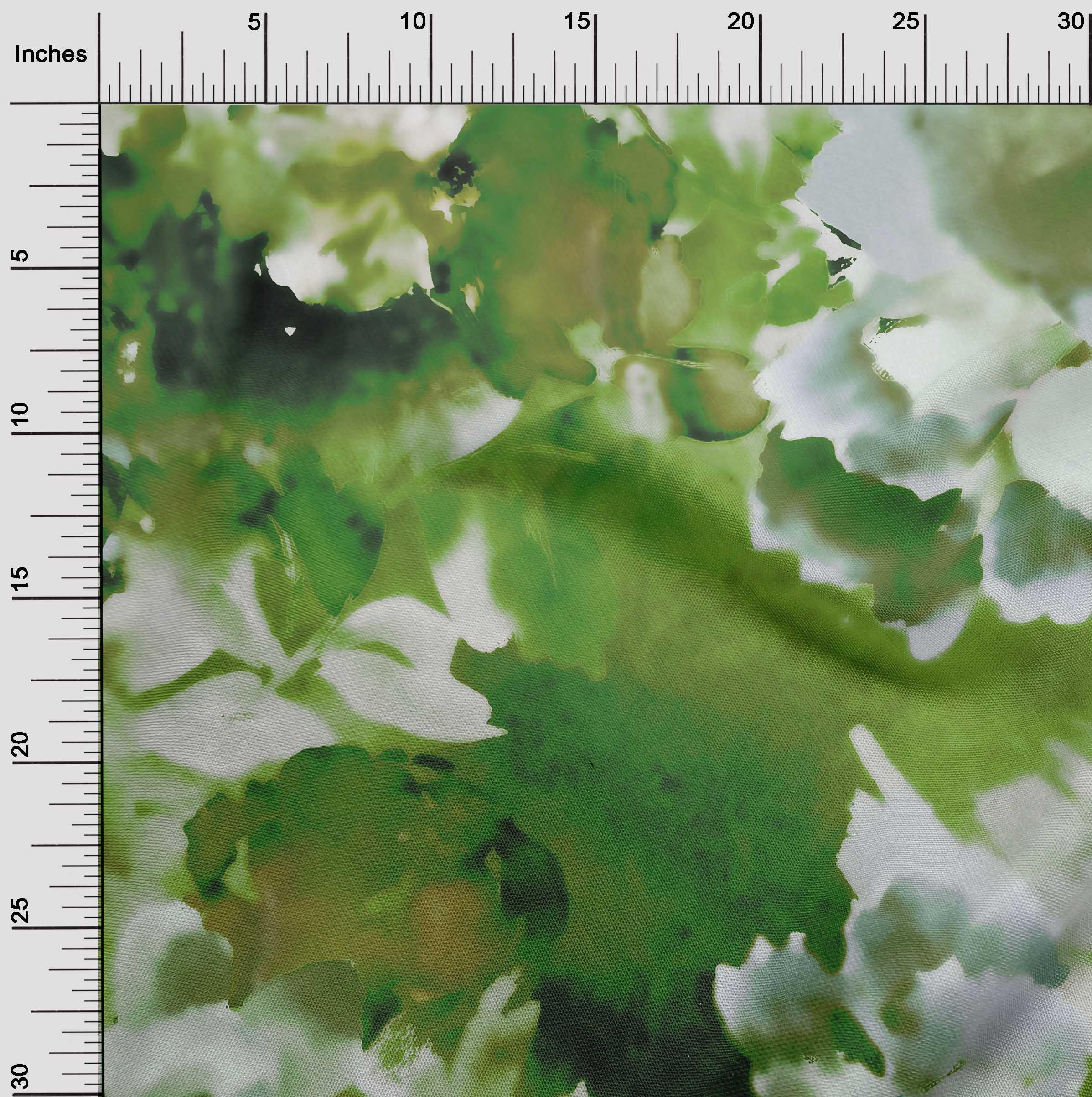 oneOone Cotton Cambric Green Fabric Abstract-Blurred Floral Pattern Quilting Supplies Print Sewing Fabric By The Yard 56 Inch Wide