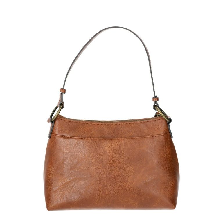 The Pioneer Woman Tooled Faux Leather Shoulder Bag Cognac Walmart