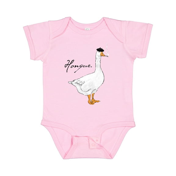 Inktastic French Goose Says Honque Boys or Girls Baby Bodysuit