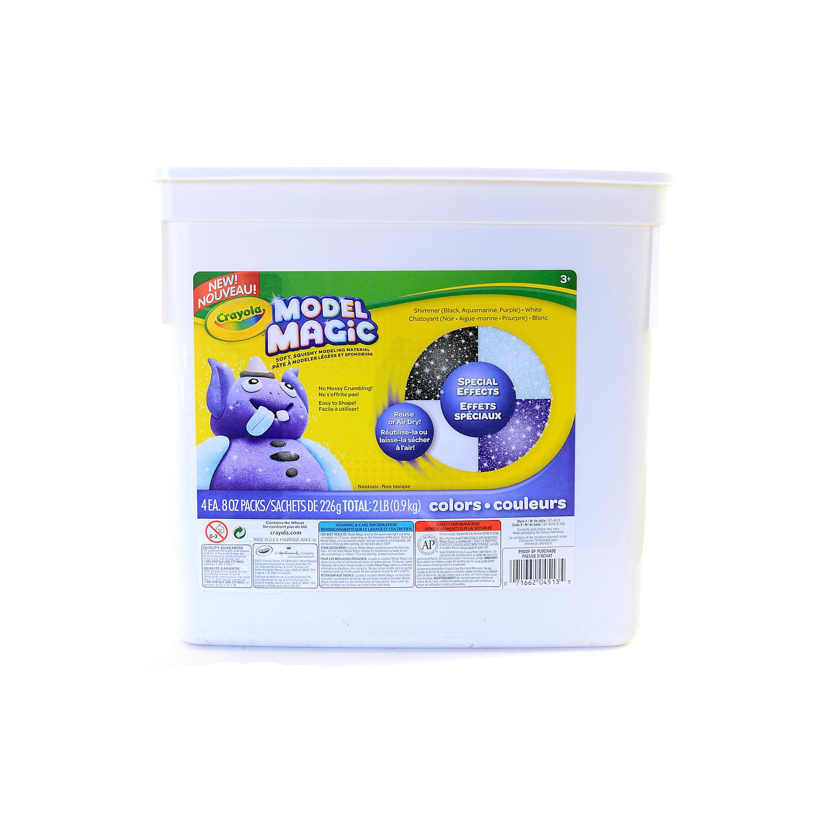 Crayola Model Magic Primary Colors Modeling Compound, Resealable Bucket