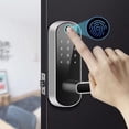 thumbnail image 3 of Cerradura de Puerta Inteligente con Huella Dactilar, Wifi, Tuya, Control Remoto por Aplicación, Sin Llave, Wifi, Pantalla Táctil Digital, NFC, IP67, Color Dorado., 3 of 5