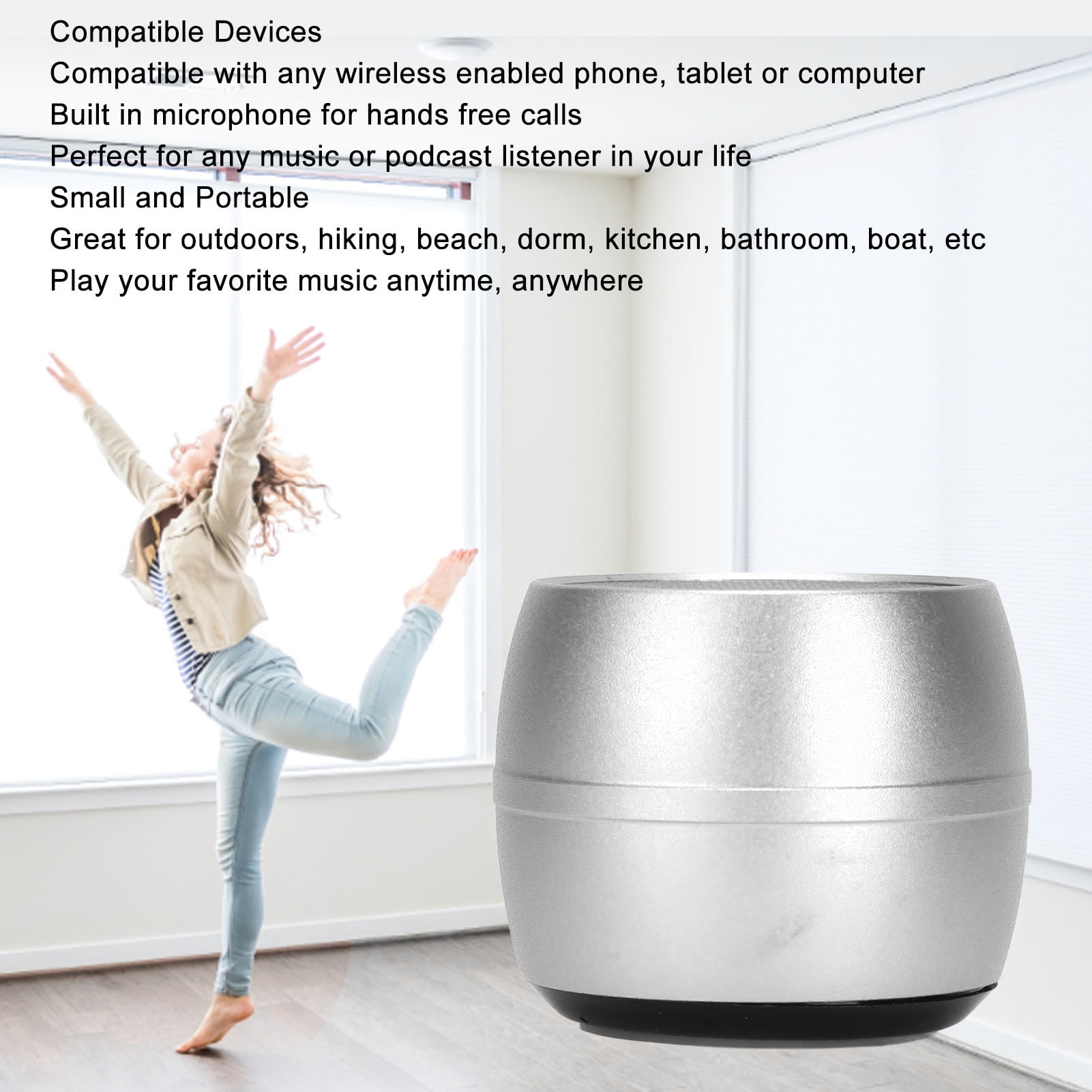 Mini Wireless Speaker,Mini Bluetooth Speaker IP67 Mini Shower Speaker Portable Wireless Speaker Exceptional Craftsmanship