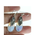 thumbnail image 2 of R.H. Jewelry Sterling Silver Rainbow Moonstone and Crystal Earrings, 2 of 5