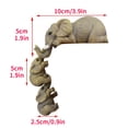 thumbnail image 4 of Estatuas para el hogar forma de animal borde colgante Decoración de oficina resina adorno de escritorio regalo 3 Piezas Kearding HA005792-00B, 4 of 6