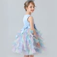 thumbnail image 3 of Girls Rainbow Dress Flower Sleeveless Dresses Princess Tulle Sundress, 3 of 7