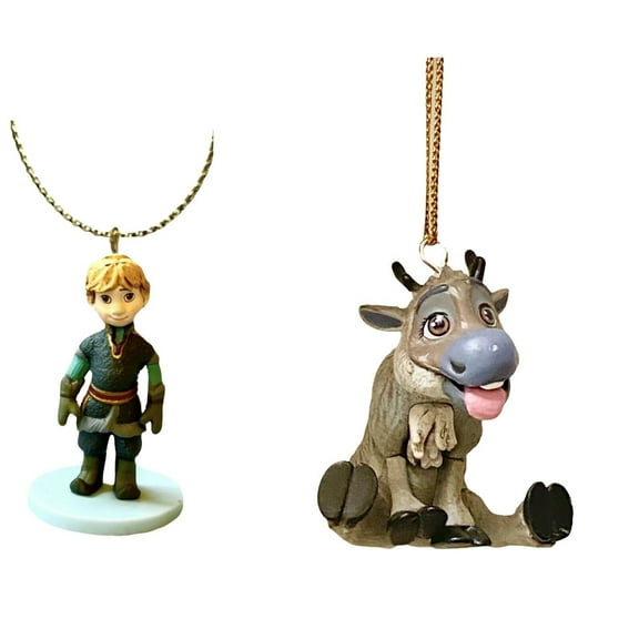 Baby Sven & Kristoff Toddler Young Ornament Pvc Figure Figurine Charm Dangler 2”