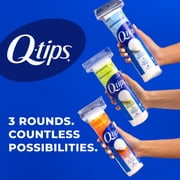 Q-tips Gentle Exfoliating 100% Cotton Rounds, Lint-Free Makeup Remover, Cleaning and Skin Care Pads, 80 Count