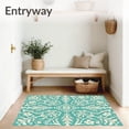 thumbnail image 3 of ODIKA 2'x3' Machine Washable Non-Slip Area Rug, Art Nouveau Floral Vine Scroll Design with Elegant High Traffic Rug with Pad, Ivory, 533250, 3 of 8