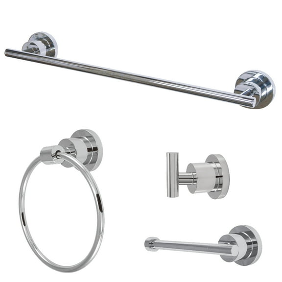 Kingston Brass Concord 4-Piece Bathroom Accessories Set, Polished Chrome