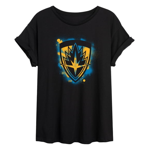 Marvel Guardians of the Galaxy - Graffiti Logo - Women's Oversized Graphic T-Shirt