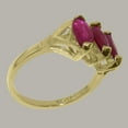 thumbnail image 3 of LBG British Made 14k Yellow Gold Natural Ruby Womens Anniversary Ring - 33 size options - Size 6.5, 3 of 5