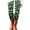 Green, variant on Festive Santa Print Elastic Waist Soft Comfy Pajama Pants Ankle Length Day Leggings for Women
