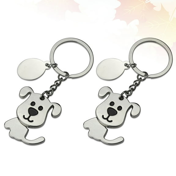 Raindrops 2pcs Adorable Dog Keychain Creative Key Rings Dog Keychain Ornament Bag Hanging Pendant