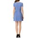 thumbnail image 3 of Vestido de Promoción A-Line de Manga Corta con Cuello Cuadrado Impreso para Mujeres Inspire Chic M Gris Azul-Estrellas, 3 of 7