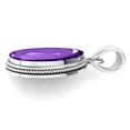 thumbnail image 3 of 925 Sterling Silver Pendant Amethyst Quartz Handmade Jewelry, 3 of 7