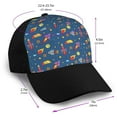 thumbnail image 2 of Yiaed Cosmos Rockets Print Baseball Cap Dad Hat Polo Style Plain Blank Adjustable Size, 2 of 5