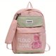 thumbnail image 1 of Mochila Preppy Kawaii De Gran Capacidad Con Estuche Para Lápices, Mochila Escolar Ligera Y Duradera De Nailon, Bolso De Viaje De Moda, 1 of 4