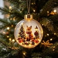 thumbnail image 2 of Light Up Animal Christmas Ball Ornament for Tree Decor, Glowing Christmas Balls Ornament with Mini Fox & LED Warm Lights, Clear Winter Scene Balls for Mantel Window, Holiday Keepsake, 2 of 7