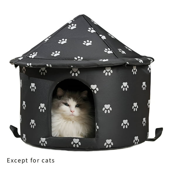 BESTSKY Cat House,Quick Assembly Outdoor Cat House Weatherproof,Outdoor Protection Pets Heated Outdoor Cat House,Style1,M,40*41cm