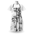 thumbnail image 3 of Tree of Life Apron Silhouette of Spiritual Bamboo Tree Leaves Japanese Zen Feng Shui Boho Image, Unisex Kitchen Bib Apron with Adjustable Neck for Cooking Baking Gardening, Black White, by Ambesonne, 3 of 4