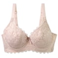 thumbnail image 2 of Lixiuxyad European Push Up Lace Bra For With Underwire Support And Comfortable Fit,Bras for Women Beige 100C, 2 of 3