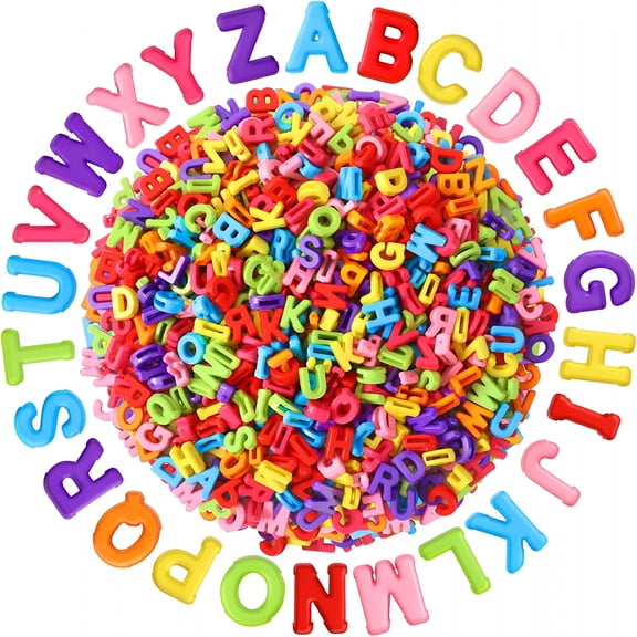 DESIGNICE 700Pcs Large Letter Beads Colorful Plastic A-Z Mixed Alphabet Shape Beads for Jewelry Making Bracelets Necklaces Key Chains Shoelaces Crafts Party Decor(9x12mm)