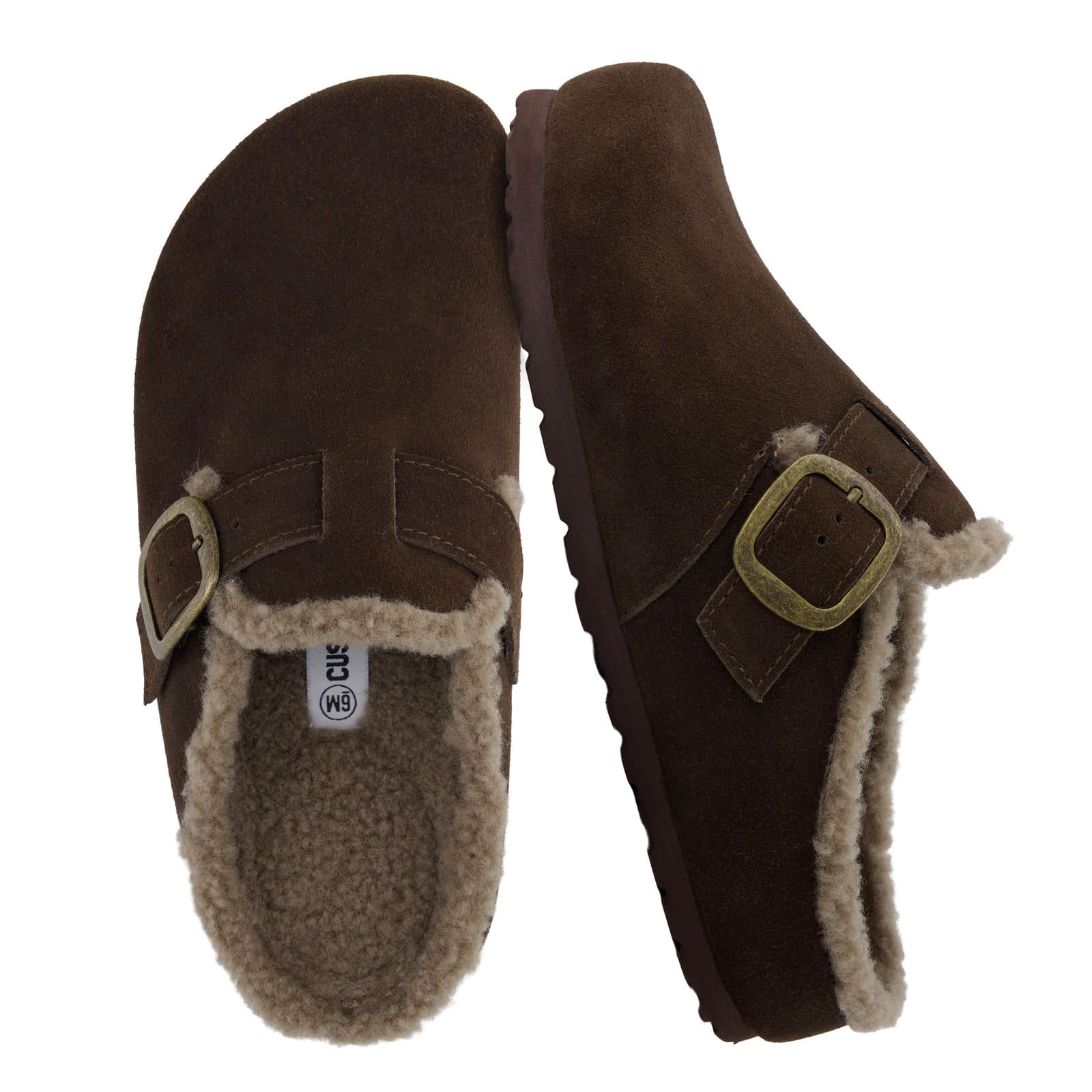 Cushionaire Haven Faux Fur-Lined Leather Clog photo 1