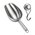 thumbnail image 2 of Cuchara multiusos para hielo, de metal, portátil, ligera, de acero inoxidable, para cocina, fiestas, bares, y palomitas de maíz., 2 of 7