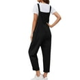 thumbnail image 5 of Arvbitana Women Bib Pants Overalls Sleeveless Solid Color Sling Wide Leg Pants Casual Baggy Jumpsuits with Pockets, 5 of 5