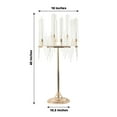 thumbnail image 3 of Efavormart 40" Gold 9 Arm Round Cluster Taper Candelabra Table Centerpiece With Drip Accents, Metal Candlestick Holder Arrangement With Clear Glass Shades, 3 of 11