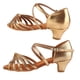thumbnail image 4 of Zapatos Latinos Suaves Y Cómodos Zapatos De Baile De Moda para Niñas Color Dorado 33, 4 of 8
