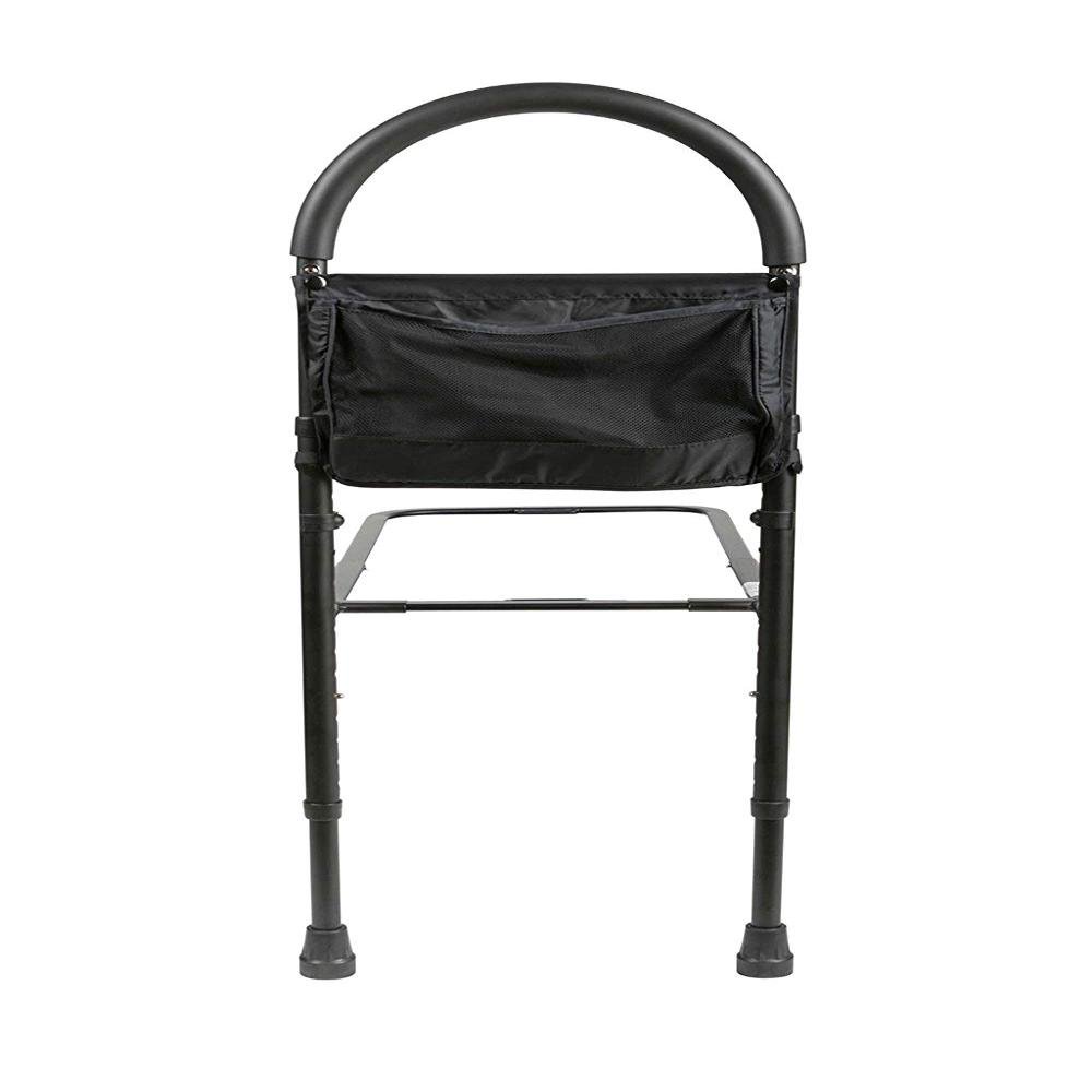 Bed Assist Bar with Storage Pocket, and Height Adjustable Bed Rail for assistance getting in and