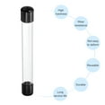 thumbnail image 4 of Clear Rigid Tube Round Plastic Tubing with Black Rubber Cap, 305mm/ 12 Inch Length, 21mmx25mm/0.83"x1", 1 Set, 4 of 6