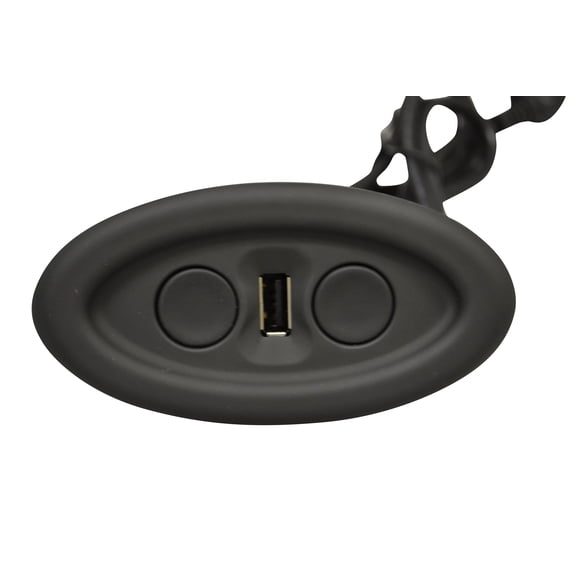 FR 2 Button Handset Hand Control For Power Recliner Lift Chair. USB Port, Matte Black Finish CTRUR101-BR