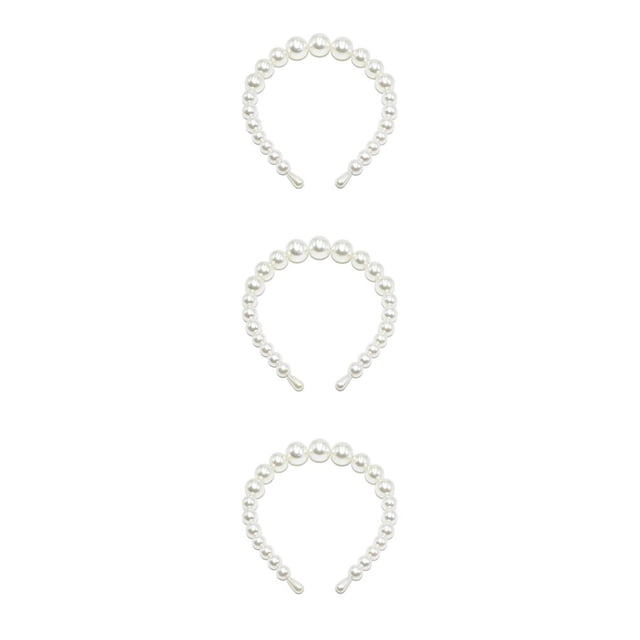 Minnieouse Exquisita perla Diadema Ajustable Resistente al desgaste Universal Chic Accesorios para el peinado del cabello Regalos para el día de San Type1 NO1 Minnieouse CBP232405