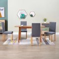 thumbnail image 1 of vidaXL Dining Chairs 4 pcs Light Gray Fabric, 1 of 5