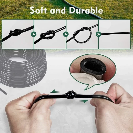 PURELY- Diy Garden Irrigation Hose 4/7Mm Pvc Micro Drip Adjustable 20M–40M System Kit