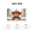 thumbnail image 4 of FJPT Cute Cow In Bathtub Non Slip Flannel Floor Mat Kitchen Mat For Bathroom Kitchen Bedroom Decor 24x16 inch, 4 of 5