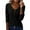 Black, variant on Long Sleeve Shirts for Women Casual Textured V Neck Wave Neckline Dressy Casual Shirt Cute Blouse Tops