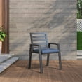 thumbnail image 5 of LeisureMod Chelsea Modern Outdoor Patio Dining Armchair with Removable Cushion, Aluminum Frame Weather-Resistant Chair for Backyard, Garden, Balcony & Deck, 5 of 16