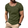 thumbnail image 2 of kamemir Plain T Shirts for Men Men's Cotton Sleeve T Shirts, Breathable & Moisture Wicking with Odor Control AG,2XL, 2 of 6